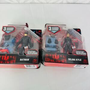 5 for $25| The Batman 2022 Movie 4-inch Figure Lot Cat Woman & Batman